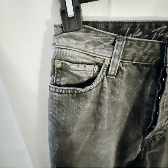 3 for 25! 🌻 Free People- High Rise Black/Grey Distressed Raw Hem Ankle Jeans - Picture 3 of 5